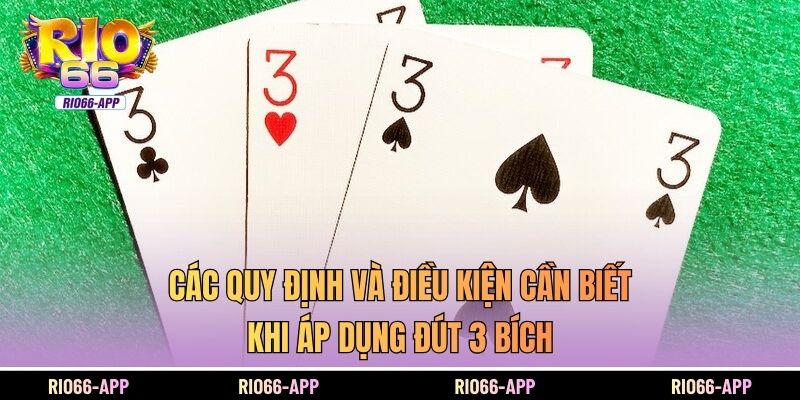 Các quy định và điều kiện cần biết khi áp dụng đút 3 bích